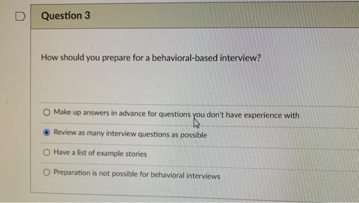 Question 3 How should you prepare for a