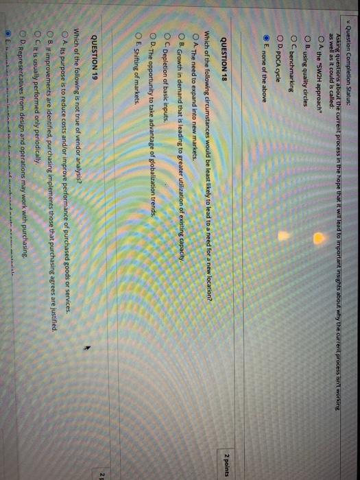 Question Completion Status: Asking questions