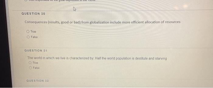 SH QUESTION 30 Consequences (results, good or