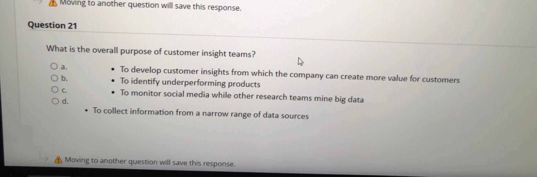 Moving to another question will save this