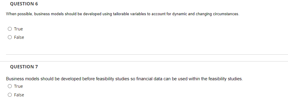 When possible, business models should be