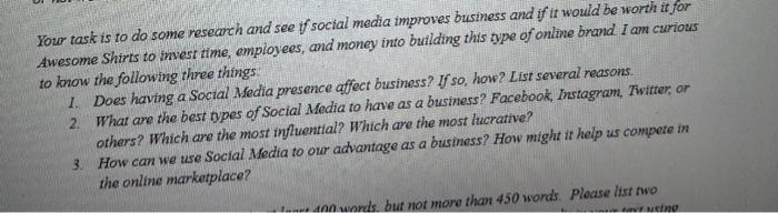 Your task is to do some research and see if