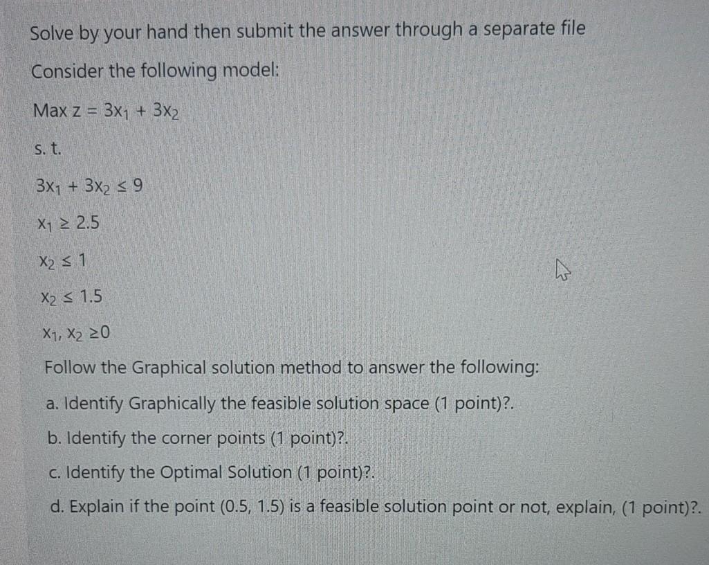 Solve by your hand then submit the answer through