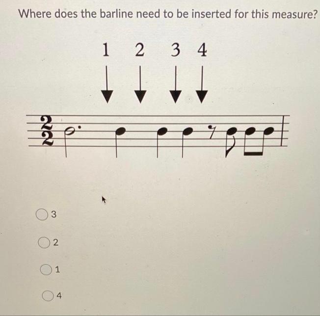 Where does the barline need to be inserted for