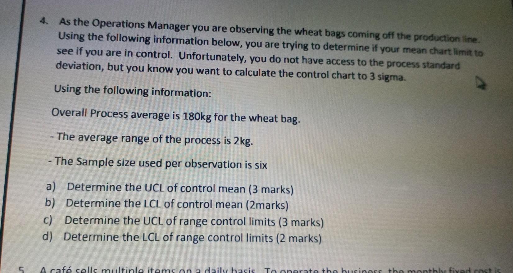 please answer asap 4. As the Operations Manager