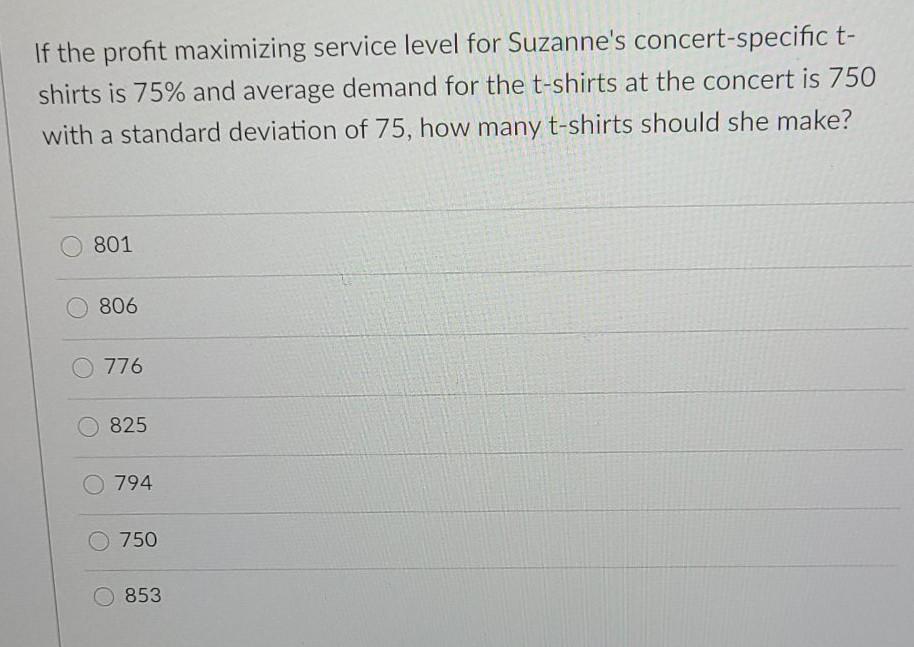 Suzanne sells concert-specific t-shirts that she