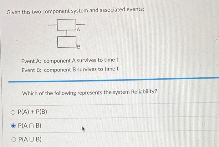 Given this two component system and associated