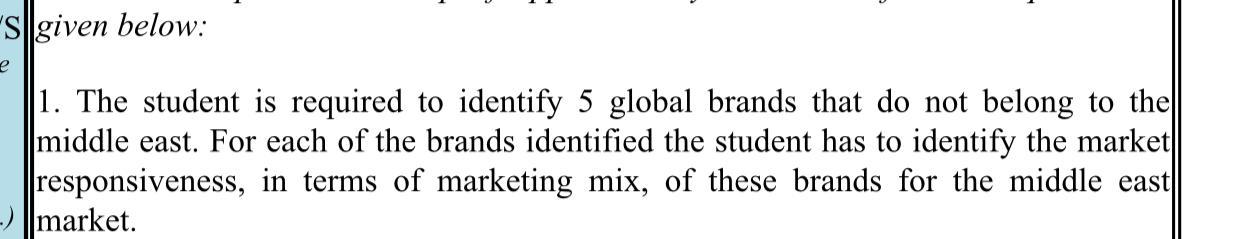 -S|given below: e 1. The student is required to