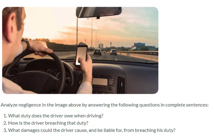Analyze negligence in the image above by