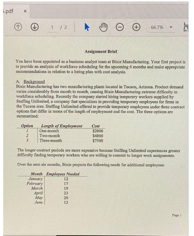 ..pdf 1 / 2 66.7% ar Assignment Brief You have