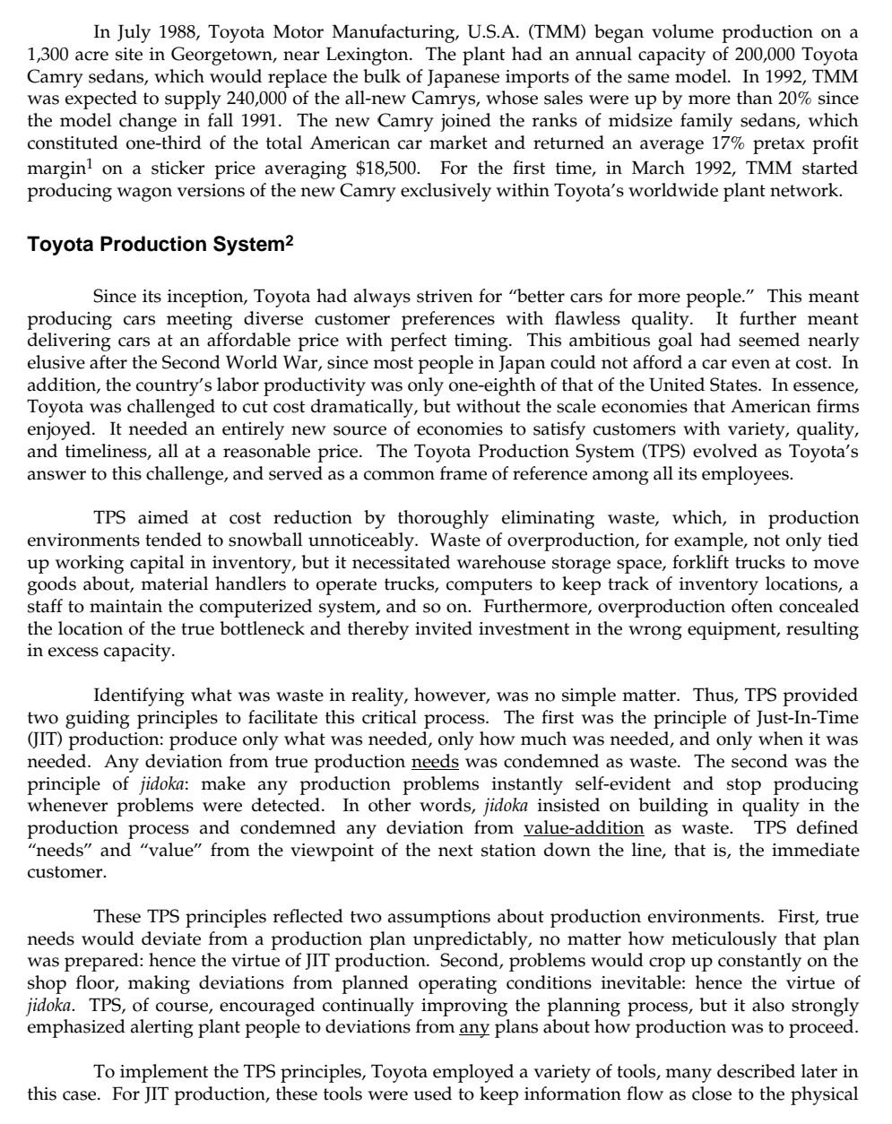 question: What is the importance of good leadership practices in a production