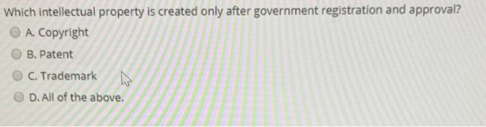 Which intellectual property is created only after