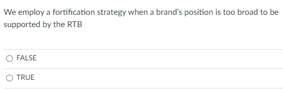 We employ a fortification strategy when a brand's