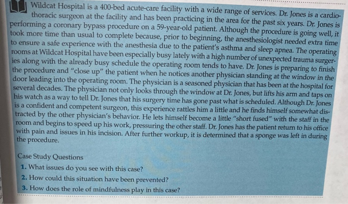 Wildcat Hospital is a 400-bed acute care facility