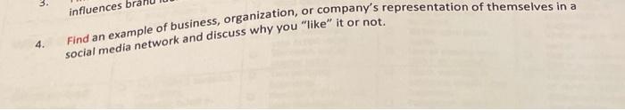 3. influences Find an example of business,
