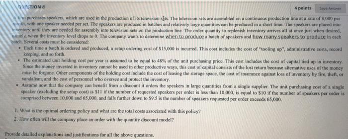 QUESTION me which was in the production of its