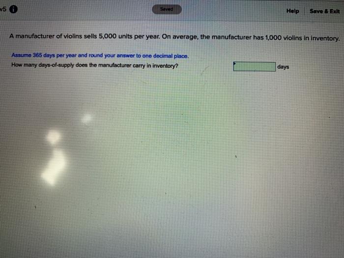 v5 Saved Help Save & Exit A manufacturer of