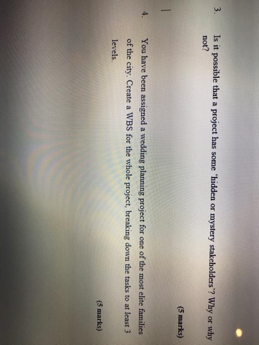 3. Is it possible that a project has some 'hidden