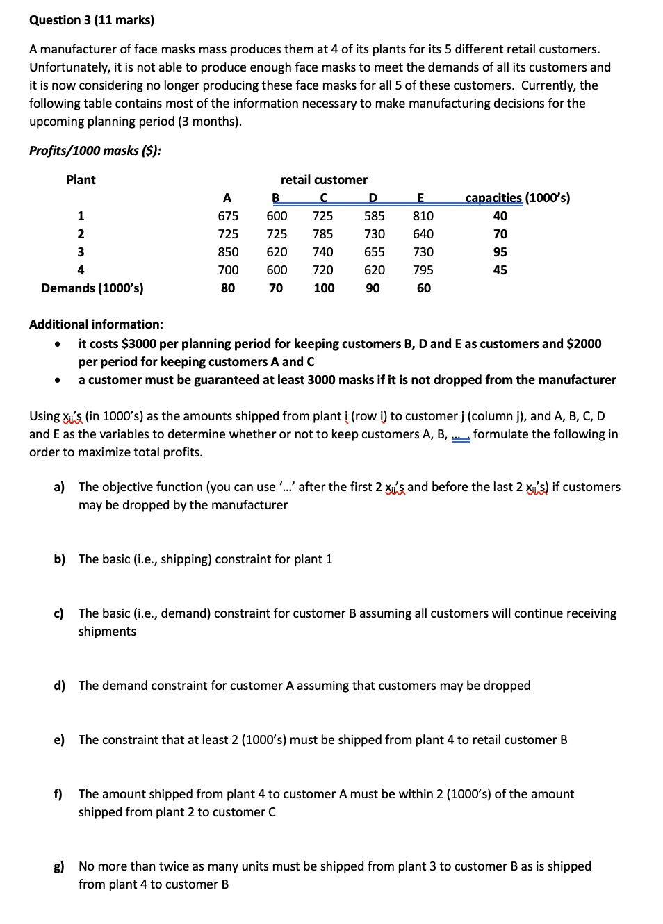 Please answer ASAP I will upvote! Question 3 (11