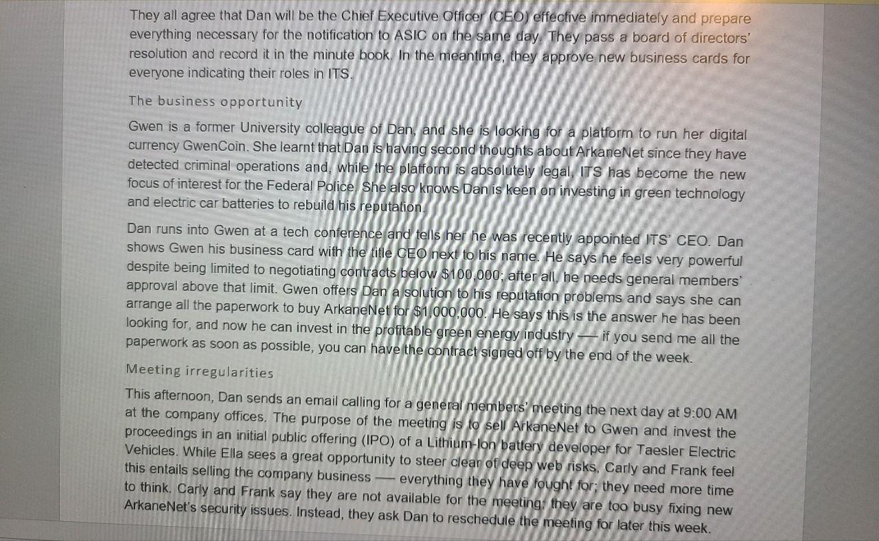 BACKGROUND FACTS Internet Technology Solutions