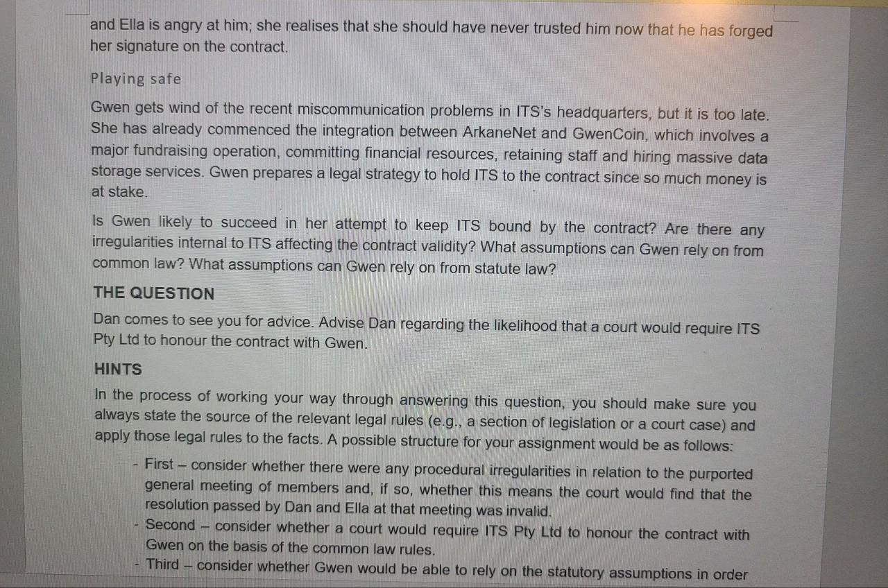 BACKGROUND FACTS Internet Technology Solutions