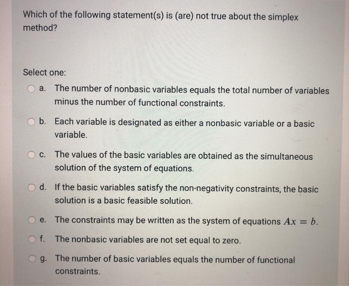 Which of the following statement(s) is (are) not