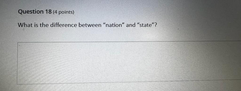 What is the difference between "nation" and "state