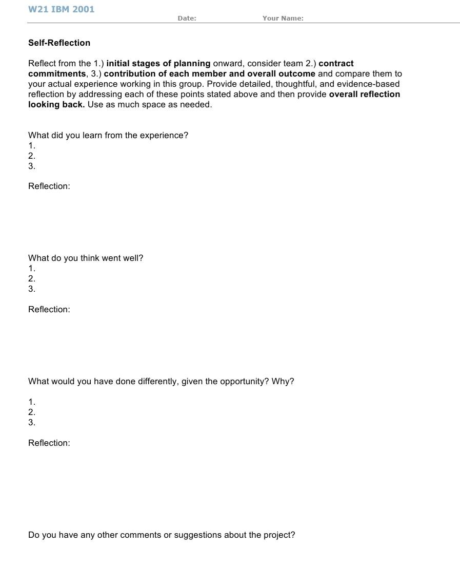 could u just randomly add something here W21 IBM