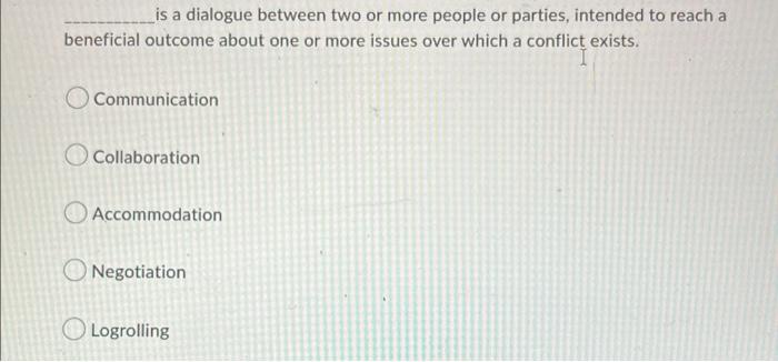 is a dialogue between two or more people or