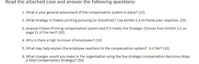 Case CHEKOV PRINTING Chekov Printing is a small-