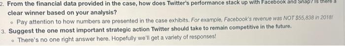 2. From the financial data provided in the case,