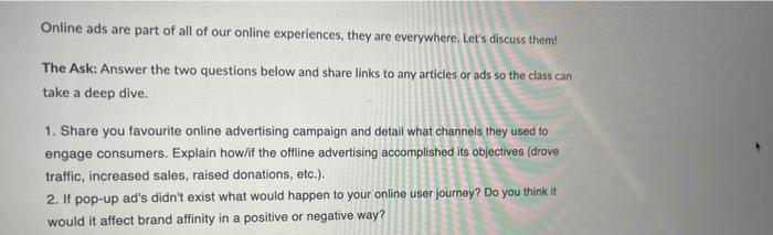 Online ads are part of all of our online