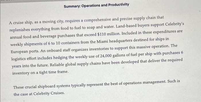 c. Question 3: Think about all the costs that
