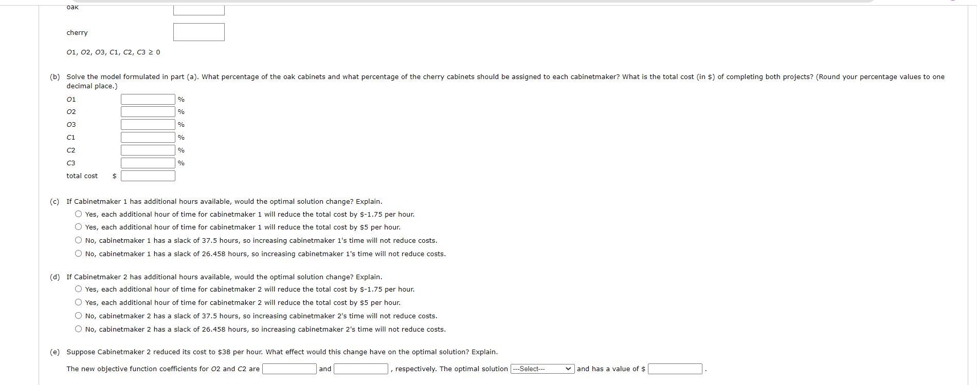 1,C2= percentage of cherry cabinets assigned to