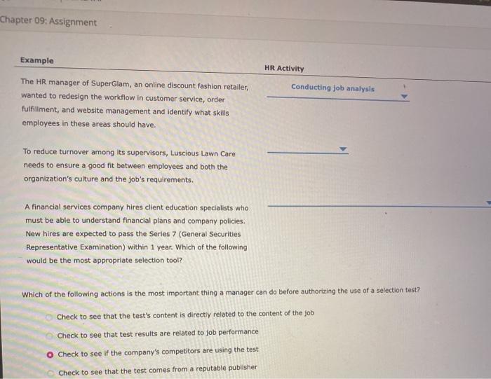 Chapter 09: Assignment Example HR Activity