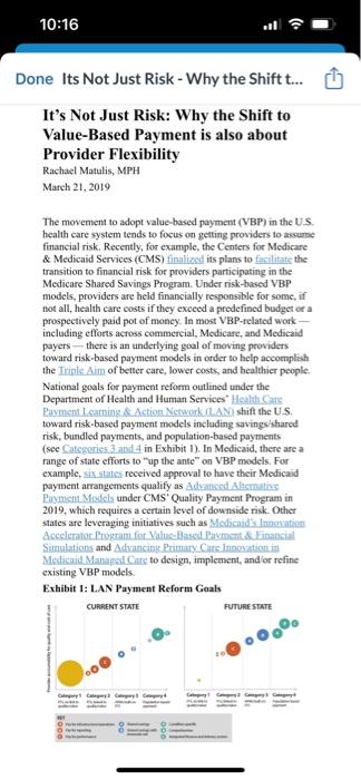 After reading: Risk-Shifting in Health Care and