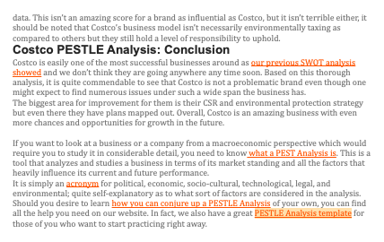 Create a basic and simple SWOT Analysis for