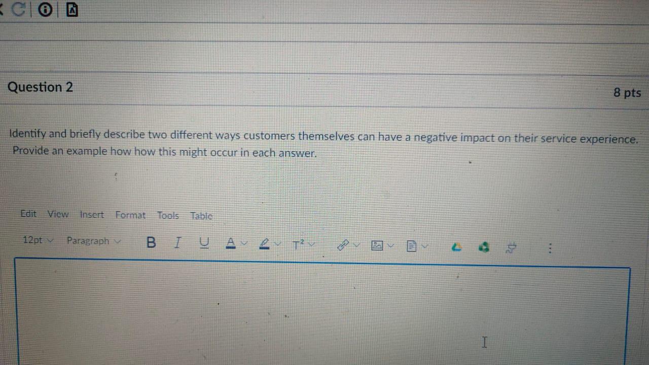 Question 2 8 pts Identify and briefly describe