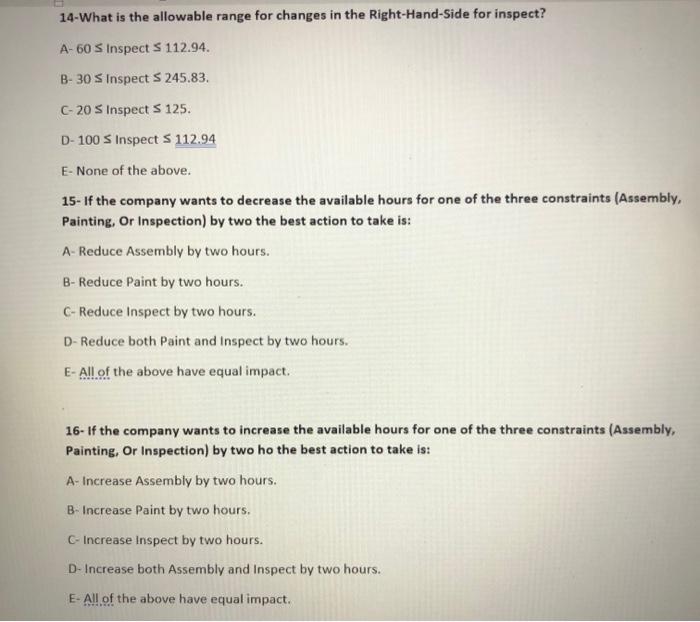 Table 3.1: Regular & Super Consider the following