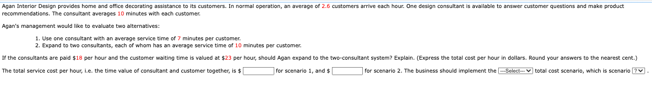 recommendations. The consultant averages 10