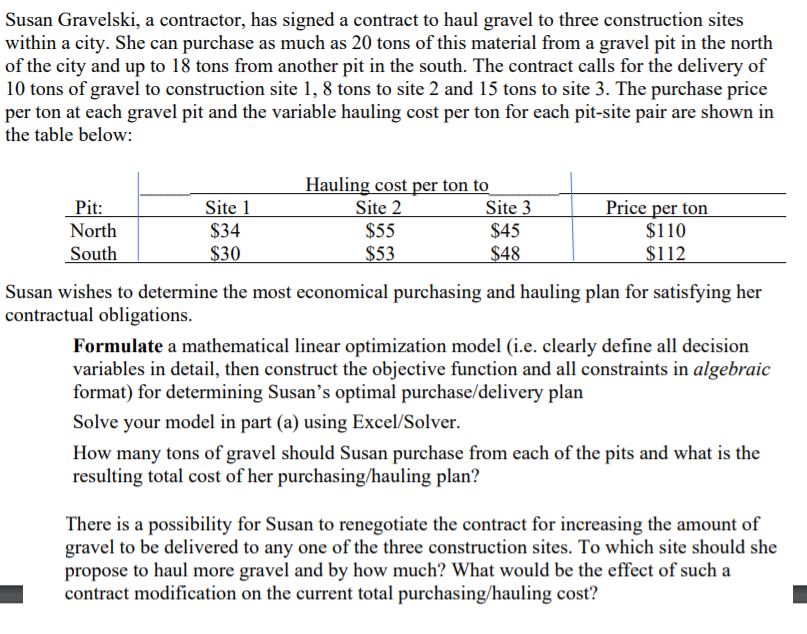 Susan Gravelski, a contractor, has signed a