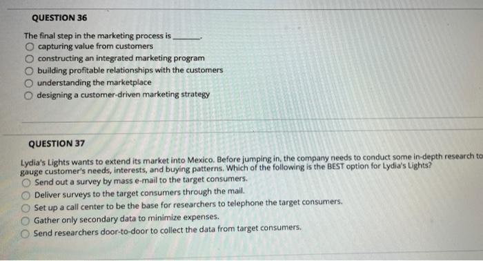 QUESTION 38 A company can differentiate itself