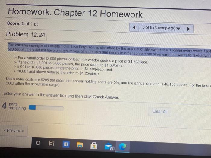 QM3345 TSAB 20FA Homework: Chapter 12 Homework