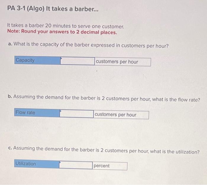 PA 31 (Algo) It takes a barber... It takes a