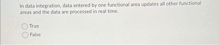 In data integration, data entered by one