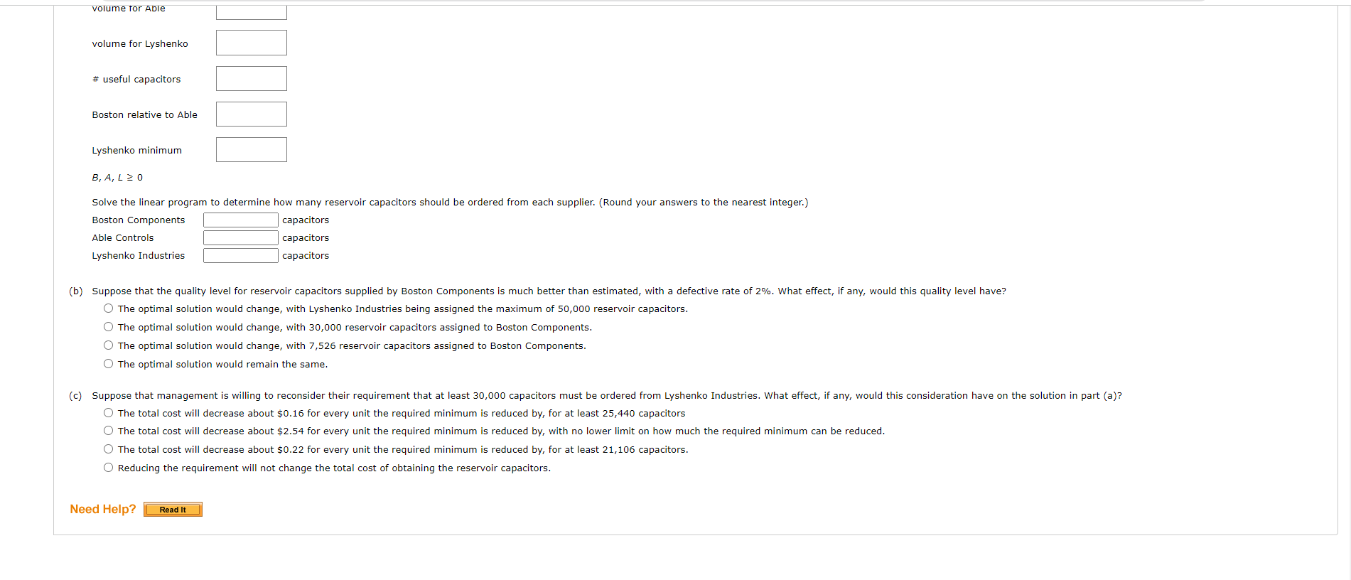 industries. A new firm, Boston Components, has