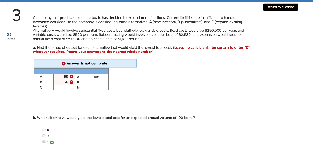 Return to question 3 A company that produces