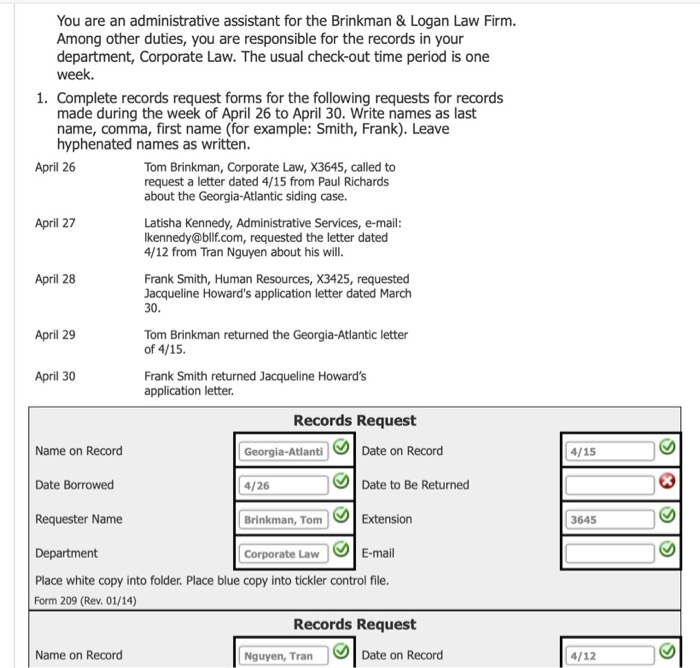 You are an administrative assistant for the