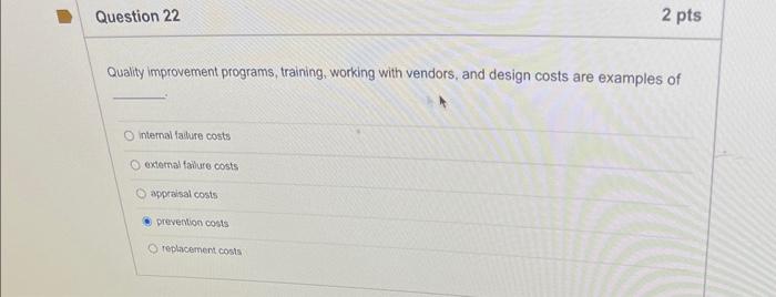 Quality improvement programs, training, working