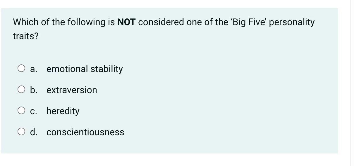 Which of the following is NOT considered one of